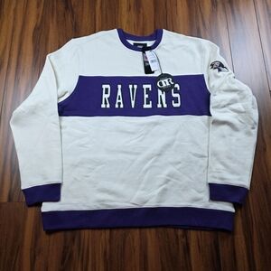 Ravens White and Purple Men's Sweatshirt
